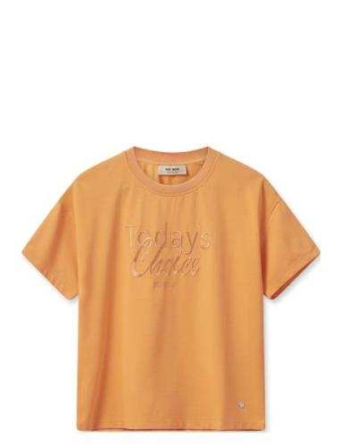 MOS MOSH Mmcacho O-Ss Embroidery Tee Orange