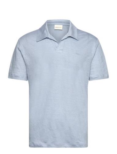 GANT Linen Ss Polo Blå