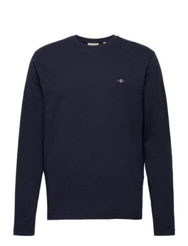 GANT Reg Shield Ls T-Shirt Marinblå