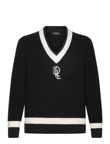 Lauren Women Cable-Knit Cotton Cricket Sweater Svart