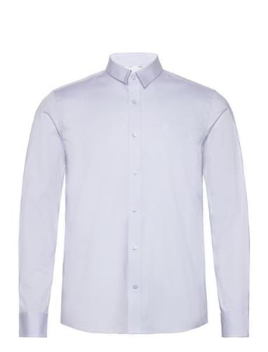 Calvin Klein Poplin Stretch Slim Shirt Blå