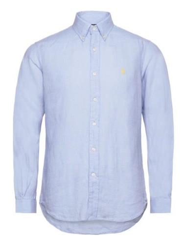 Polo Ralph Lauren Custom Fit Linen Shirt Blå