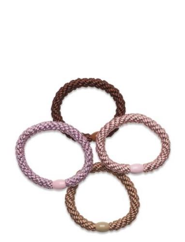 SUI AVA 4-Pack Basic Essentials Elastics Rosa