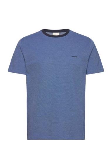 GANT 4-Col Oxford Regular Ss T-Shirt Blå