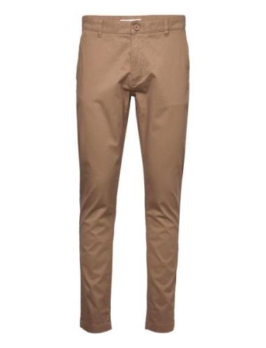 Knowledge Cotton Apparel Luca Slim Twill Chino Pants - Gots/ Brun