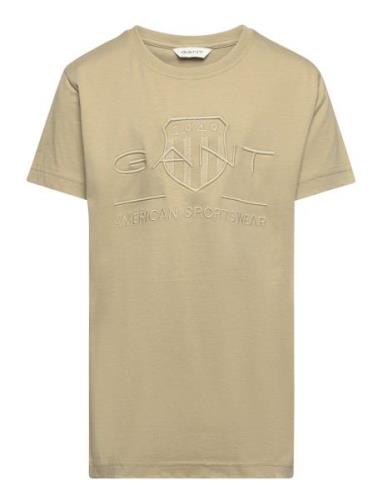 GANT Tonal As Ss T-Shirt Grön