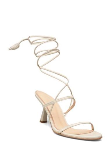 ALOHAS Kendra Cream Leather Sandals Kräm