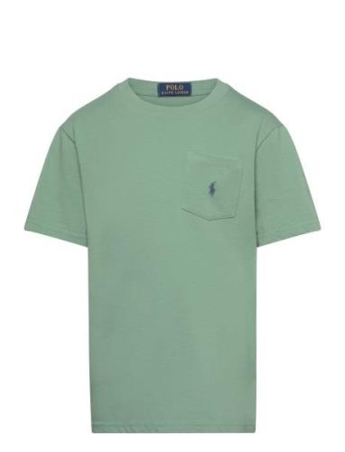 Ralph Lauren Kids Cotton Jersey Pocket Tee Grön