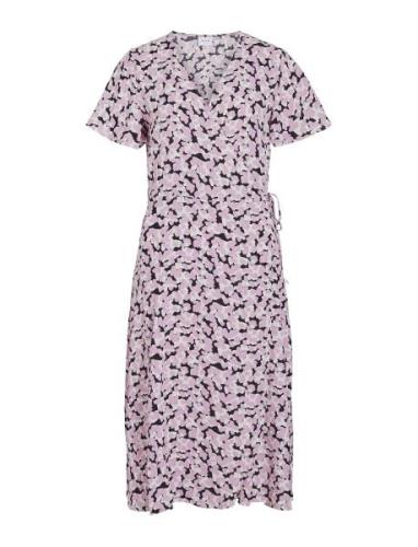 Vila Vilovie S/S Wrap Midi Dress/Su - Noos Lila