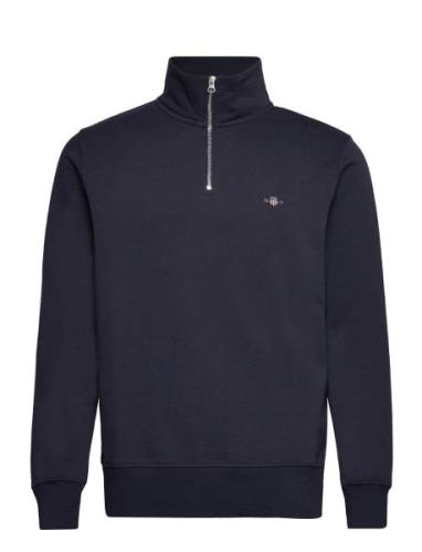 GANT Reg Shield Half Zip Sweat Marinblå