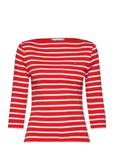 Tommy Hilfiger Slim Cody Boat-Nk 3/4Slv Röd