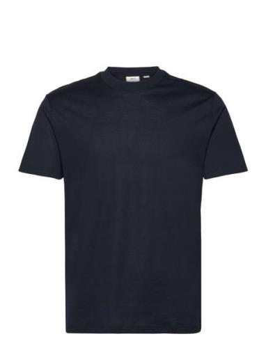 Mango Mercerised Slim-Fit T-Shirt Marinblå