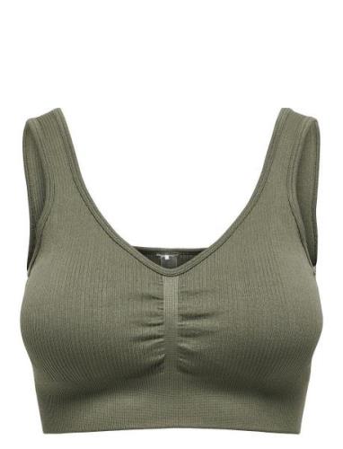 Only Play Onpdima-2 Seam Sports Bra Khaki Green