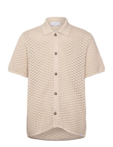 Les Deux Gideon Knit Shirt Kräm