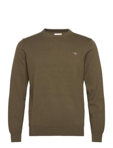 GANT Classic Cotton C-Neck Grön