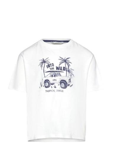 Mango Surf Printed T-Shirt Vit