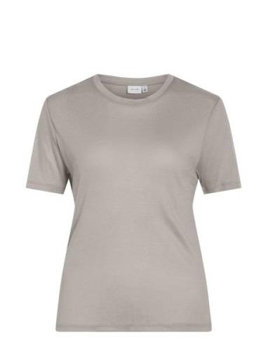 Vila Vialexia O-Neck S/S T-Shirt - Noos Grå