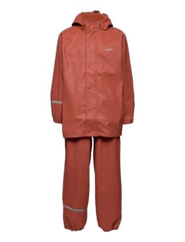 CeLaVi Basic Rainwear Suit -Solid Röd