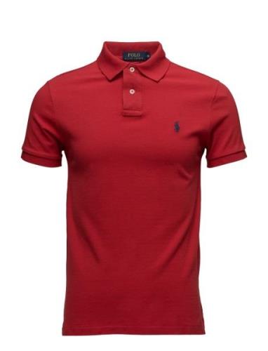 Polo Ralph Lauren Slim Fit Mesh Polo Shirt Röd