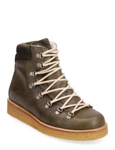 ANGULUS Boots - Flat - With Laces Khaki Green