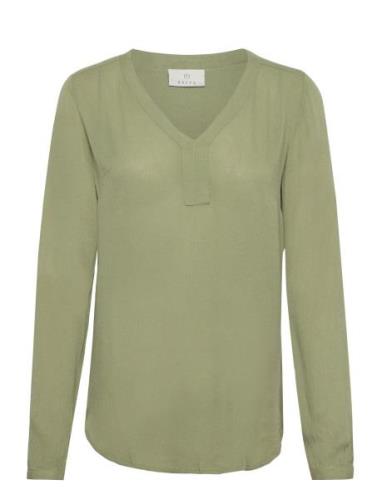 Kaffe Amber Blouse Ls Grön