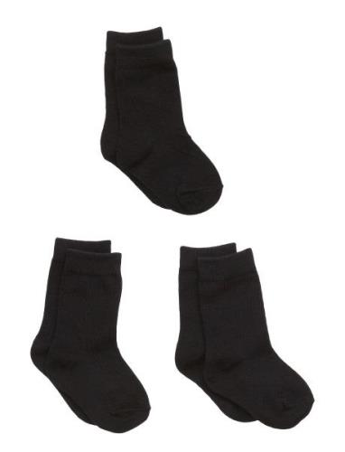 Melton 3-Pack Cotton Socks Svart