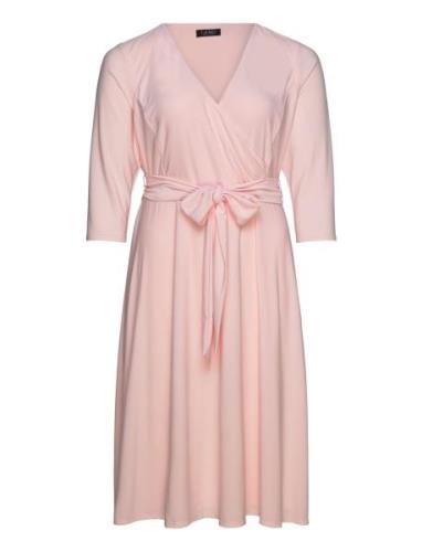 Lauren Women Surplice Jersey Dress Rosa