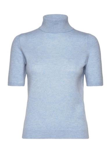 Davida Cashmere Turtleneck T-Shirt Blå