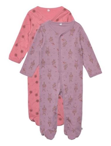 Pippi Nightsuit W/F -Buttons 2-Pack Multi/patterned