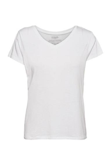 Danish Endurance Women's Modal V-Neck T-Shirt 1-Pack Vit