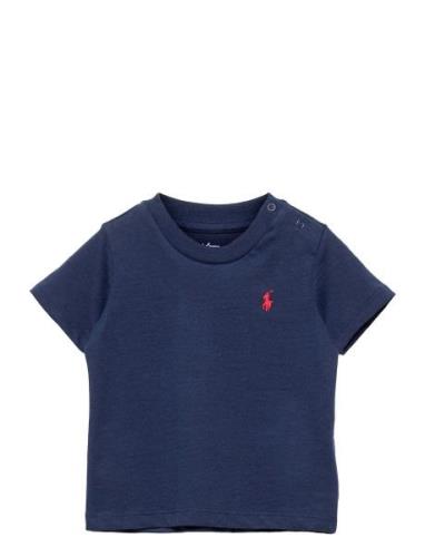 Ralph Lauren Baby Cotton Jersey Crewneck Tee Blå