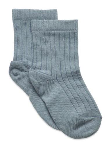 Mp Denmark Cotton Rib Socks Blå