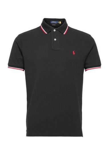 Polo Ralph Lauren Custom Slim Fit Mesh Polo Shirt Svart