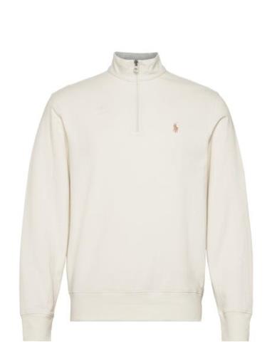 Polo Ralph Lauren Luxury Jersey Quarter-Zip Pullover Vit