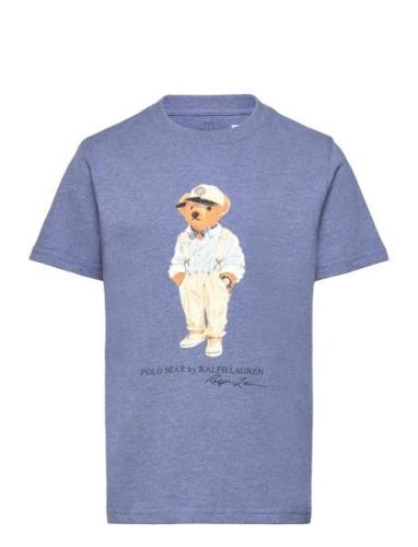 Ralph Lauren Kids Polo Bear Cotton Jersey Tee Blå