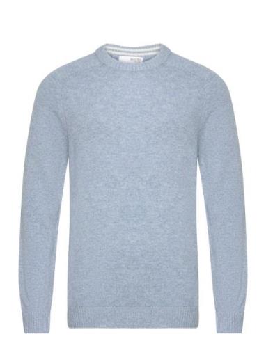 Selected Homme Slhnewcoban Lambs Wool Crew Neck W Noos Blå