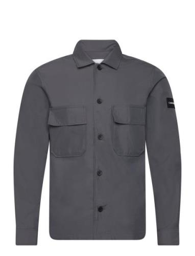 Calvin Klein Cotton Nylon Overshirt Grå