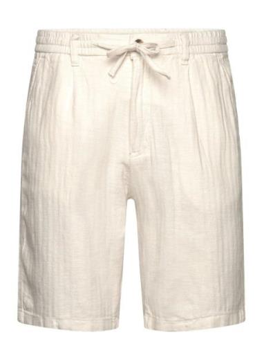 Lindbergh Linen Blend Herringb Short Vit