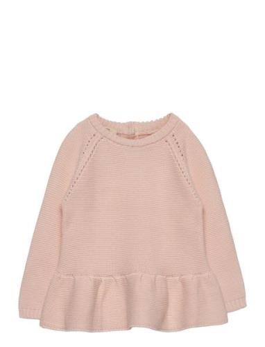 Copenhagen Colors Knitted Pullover W. Frill Rosa