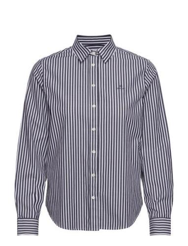 GANT Reg Broadcloth Striped Shirt Blå