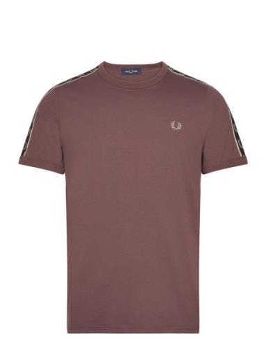 Fred Perry C Tape Ringer T-Shirt Brun