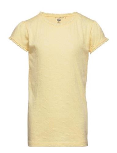 En Fant T-Shirt Ss Jacquard Gul