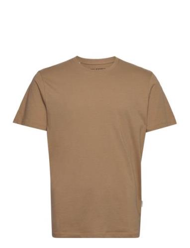 Selected Homme Slhaspen Ss O-Neck Tee Noos Brun