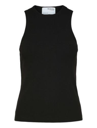 Selected Femme Slfanna O-Neck Tank Top Noos Svart