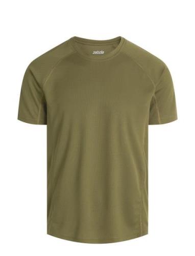 ZEBDIA Men Sports S/S T-Shirt Khaki Green