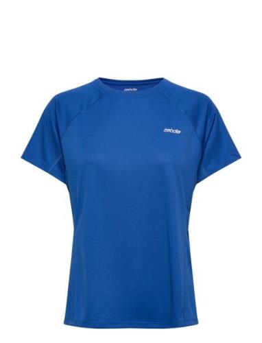 ZEBDIA Women Sports T-Shirt With Chest Print Blå