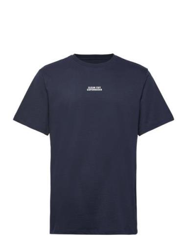 Clean Cut Copenhagen Cohen Brushed Tee Ss Marinblå