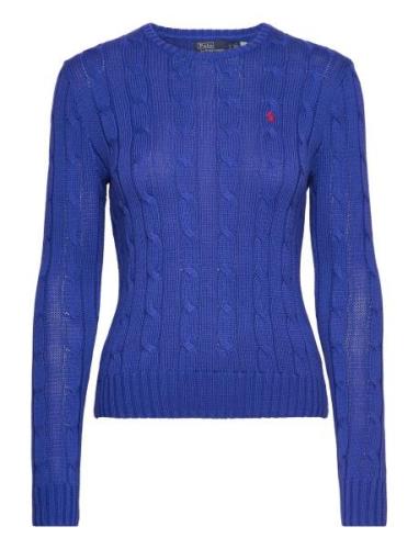 Polo Ralph Lauren Cable-Knit Cotton Crewneck Sweater Blå