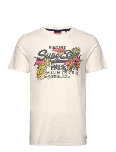 Superdry Vintage Vl Narrative Tee Kräm