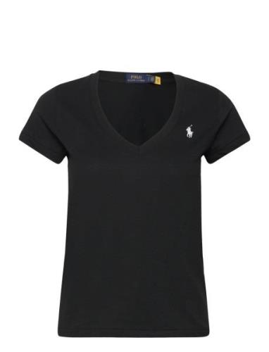 Polo Ralph Lauren Cotton Jersey V-Neck Tee Svart